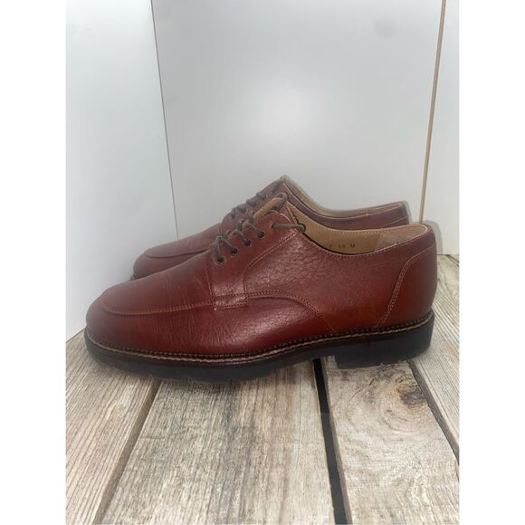 H.S. Trask & Co Brown Leather Oxford Shoes Men’s Size 10M Made in Italy Handcraf - Picture 5 of 8
